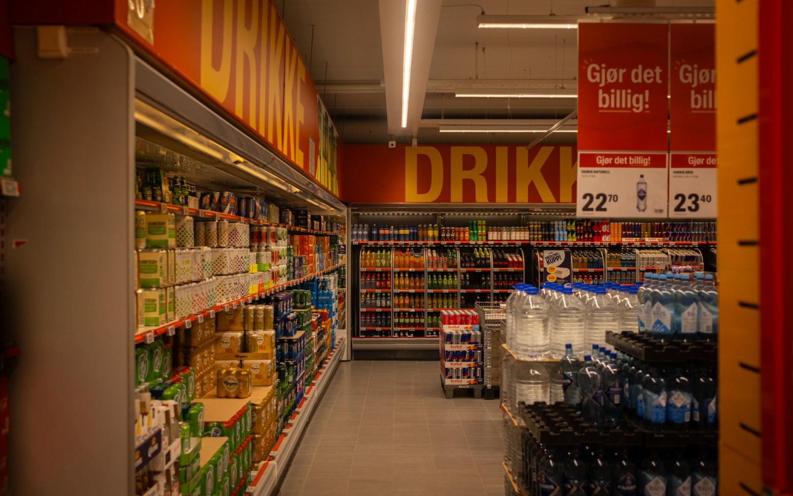A promotional display built at the end of an aisle